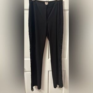 Cache Black Lace Side Panel Pants size 4‎
